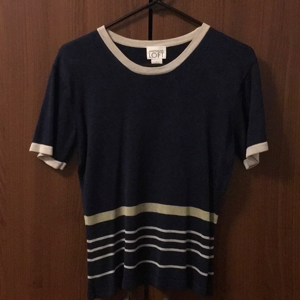 LOFT | striped silk blouse